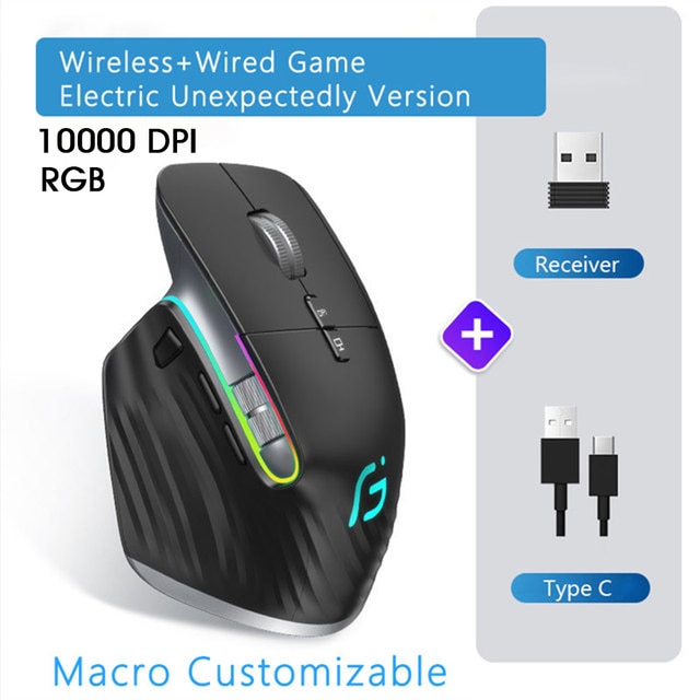 セールオファー 充電式ワイヤレスマウス，Bluetooth，2.4g，デスクトップおよびノートブックコンピューター用，人間工学に基づいたワイヤレスデバイス，2.4g
