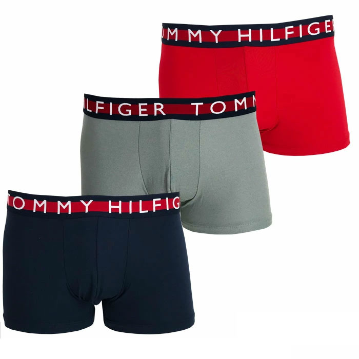 トミーヒルフィガー ボクサーパンツ 3枚セット ローライズ ショート 無地 TOMMY HILFIGER メンズ 下着 パンツ インナー プレゼント  ギフト ラッピング 無料