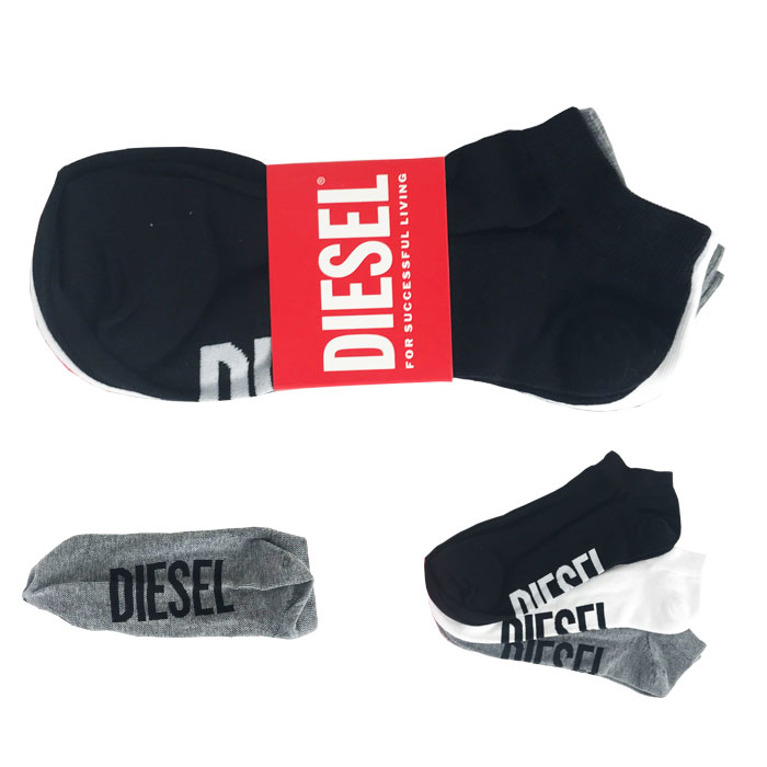 ディーゼル 靴下 3足セット メンズ ロゴ DIESEL シンプル ブランド ギフト ラッピング 無料 彼氏 父 男性 | DIESEL | 03