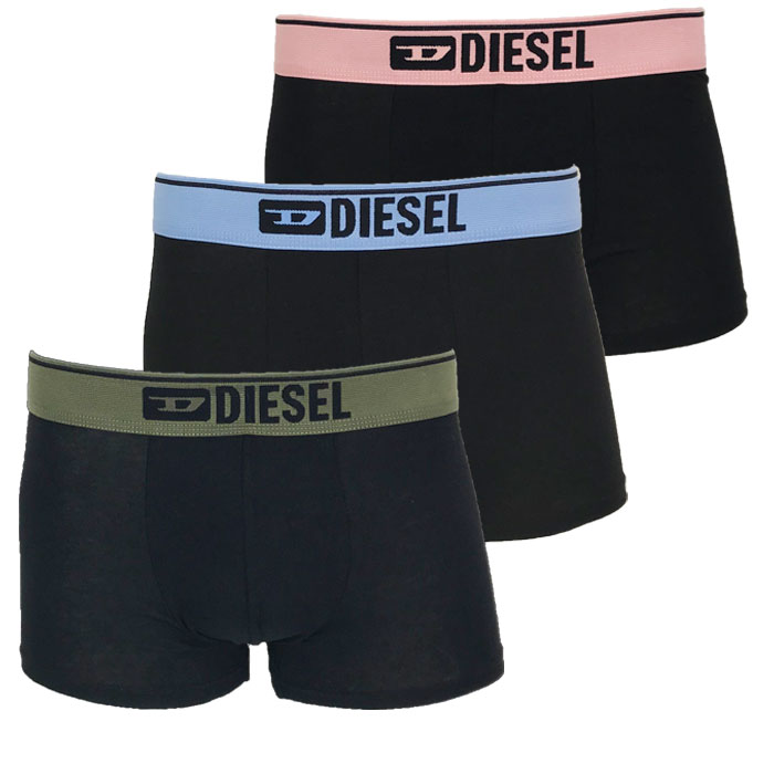 ディーゼル ボクサーパンツ 3枚 セット メンズ DIESEL ブランド 無地 ローライズ スポーツ 下着 パンツ インナー プレゼント ギフト  ラッピング 無料 彼氏 男性