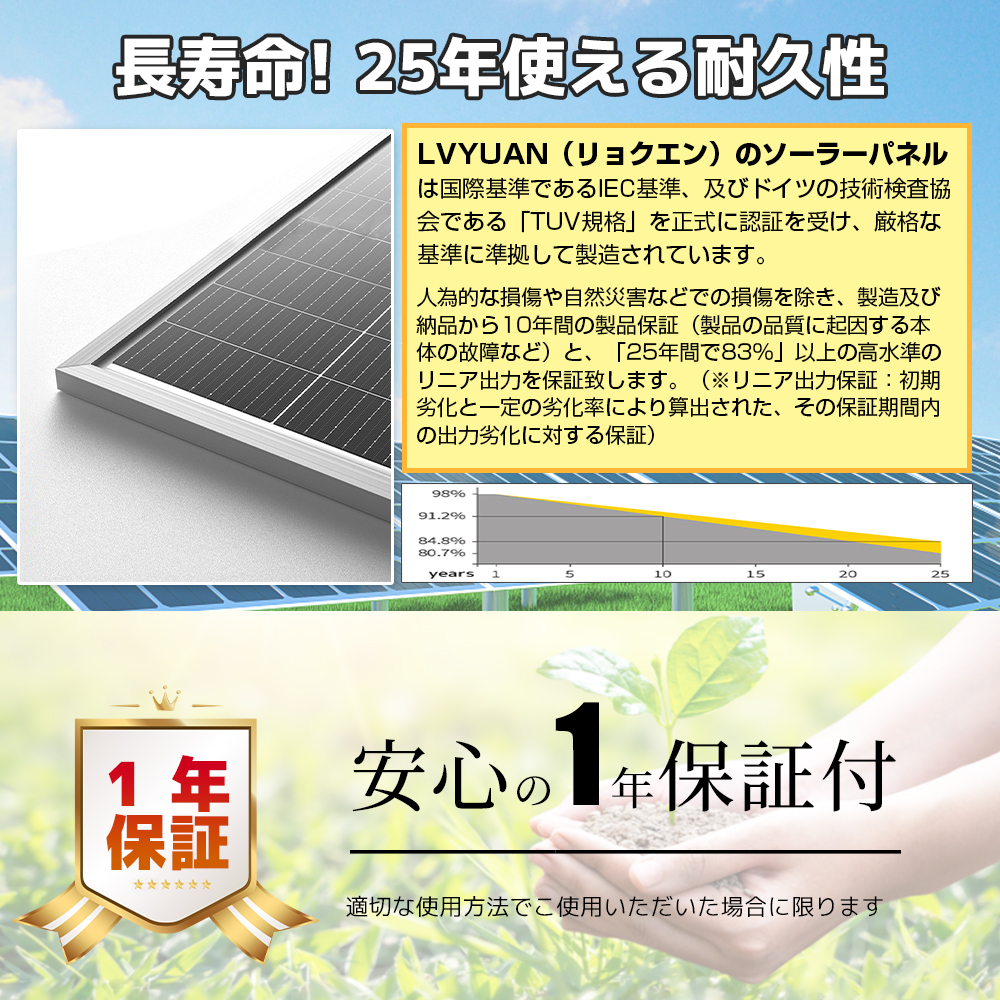 太陽光発電モジュール 380W 定格電力最大電圧35.2V ソーラーパネル 太陽光パネル 単結晶 12v太陽光チャージ 変換効率22% 超高効率!  省エネルギー 小型 : 380w-jinyuan : LVYUANストア - 通販 - Yahoo!ショッピング