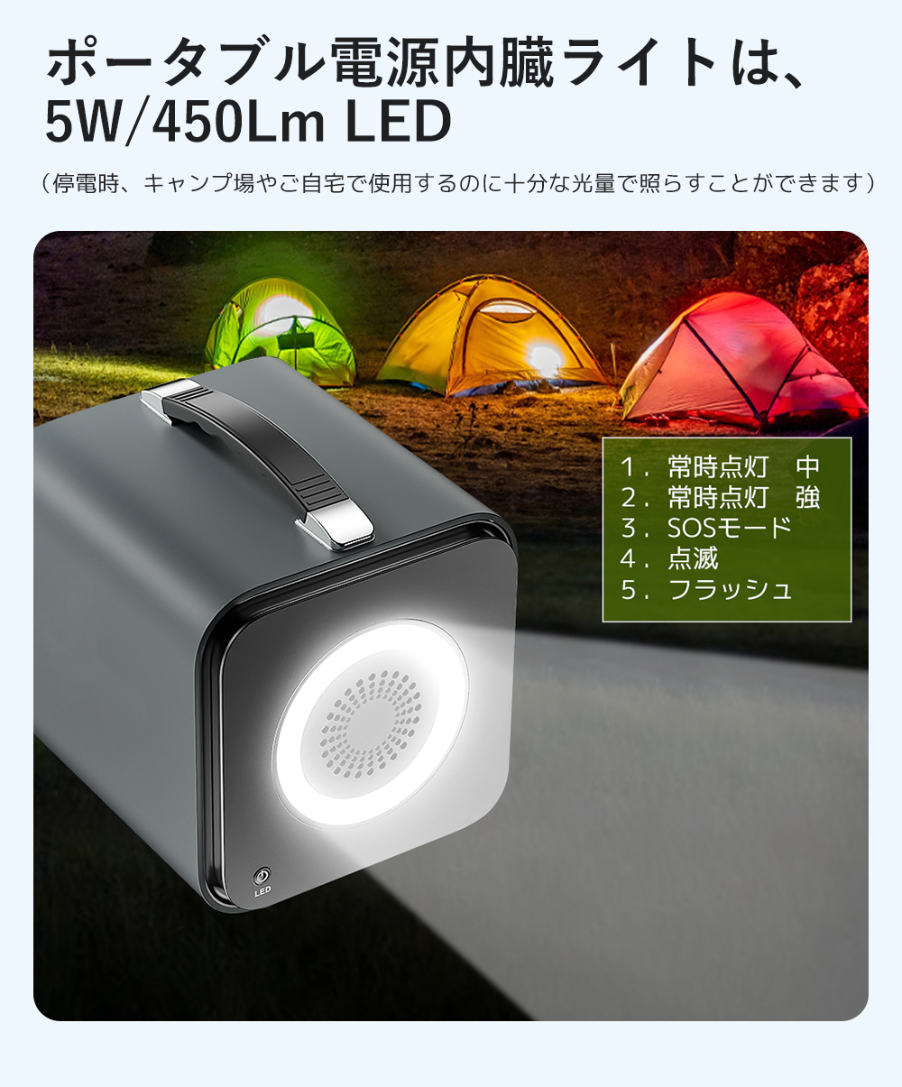 LVYUAN ポータブル電源 大容量 AC出力500W 96000mAh 300Wh 家庭用