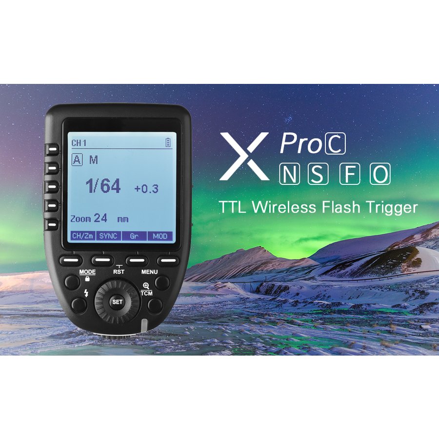 GODOX XProII-S TTL 2.4G ワイヤレス高速同期 8000s ワイヤレスフラッシュトリガー Xシステム LCDスクリ