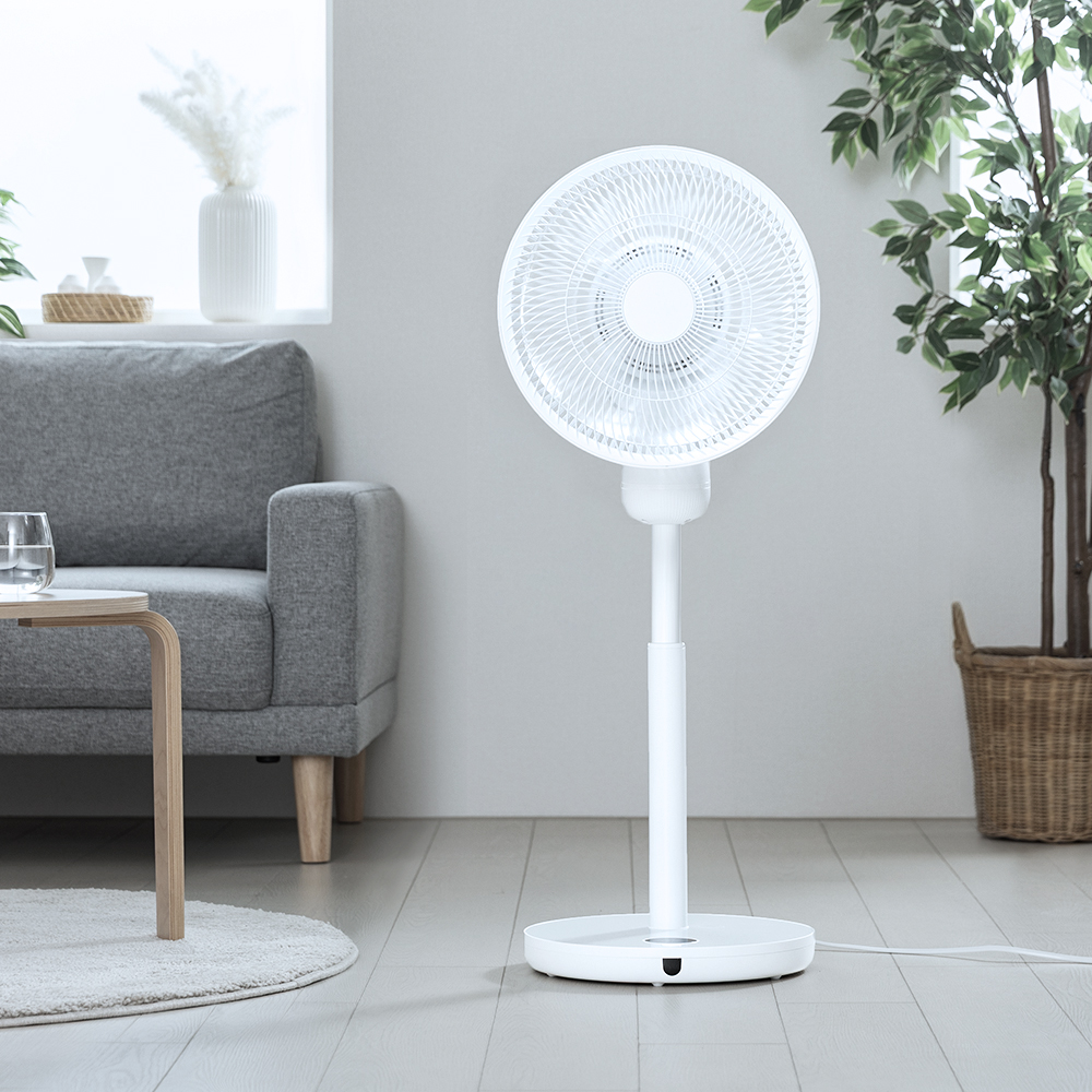 360°首振り DCモーター 扇風機 リモコン付き タイマー付き 高さ調節