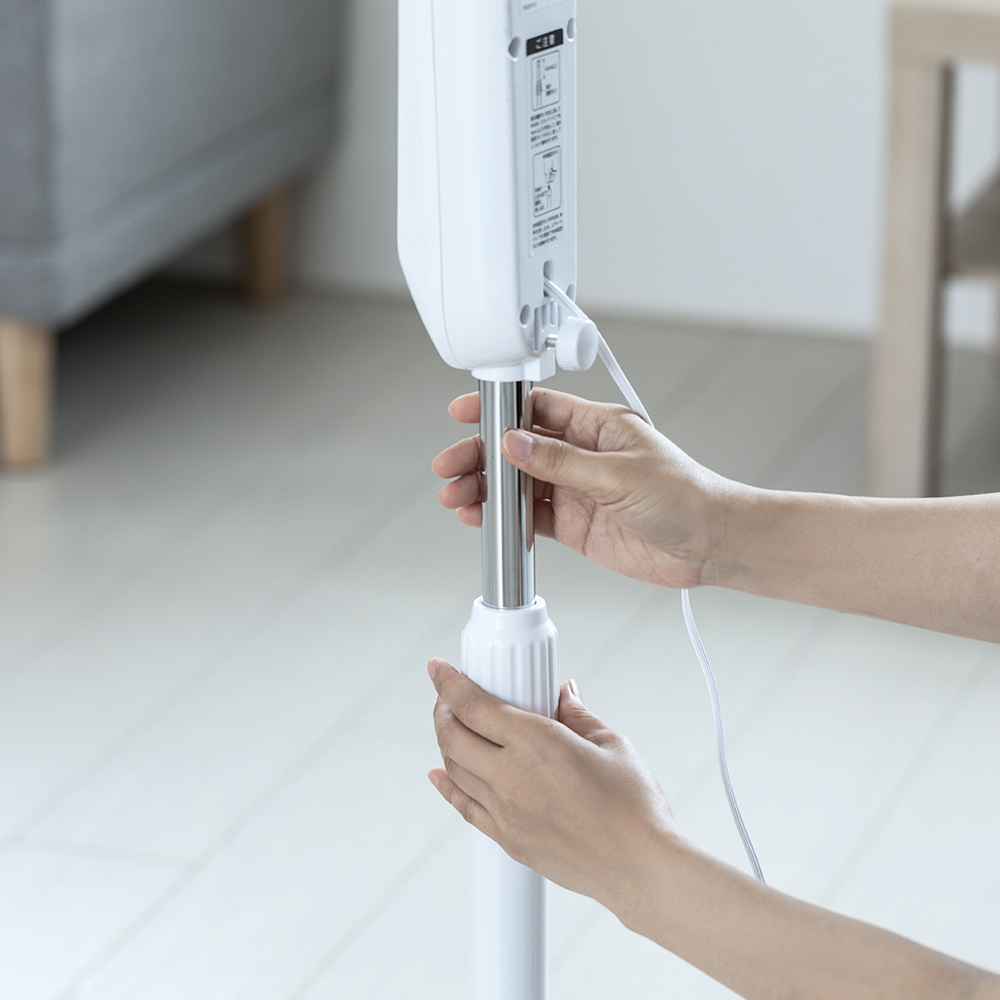 ハイタイプ DCモーター 扇風機 リモコン付き 高さ調節 自動首振り 左右