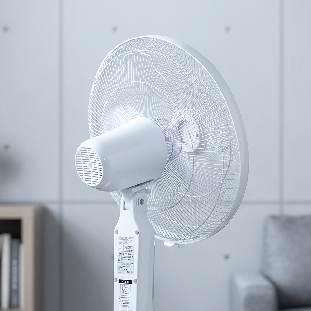 ハイタイプ DCモーター 扇風機 リモコン付き 高さ調節 自動首振り 左右