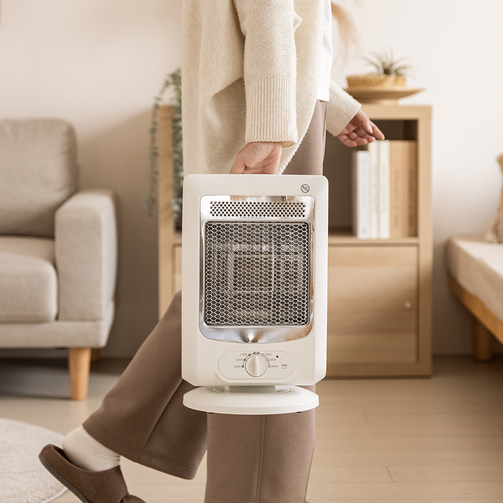 電気代約60%削減 リフレクトヒーター 省エネ 乾燥しない 静音 首振り