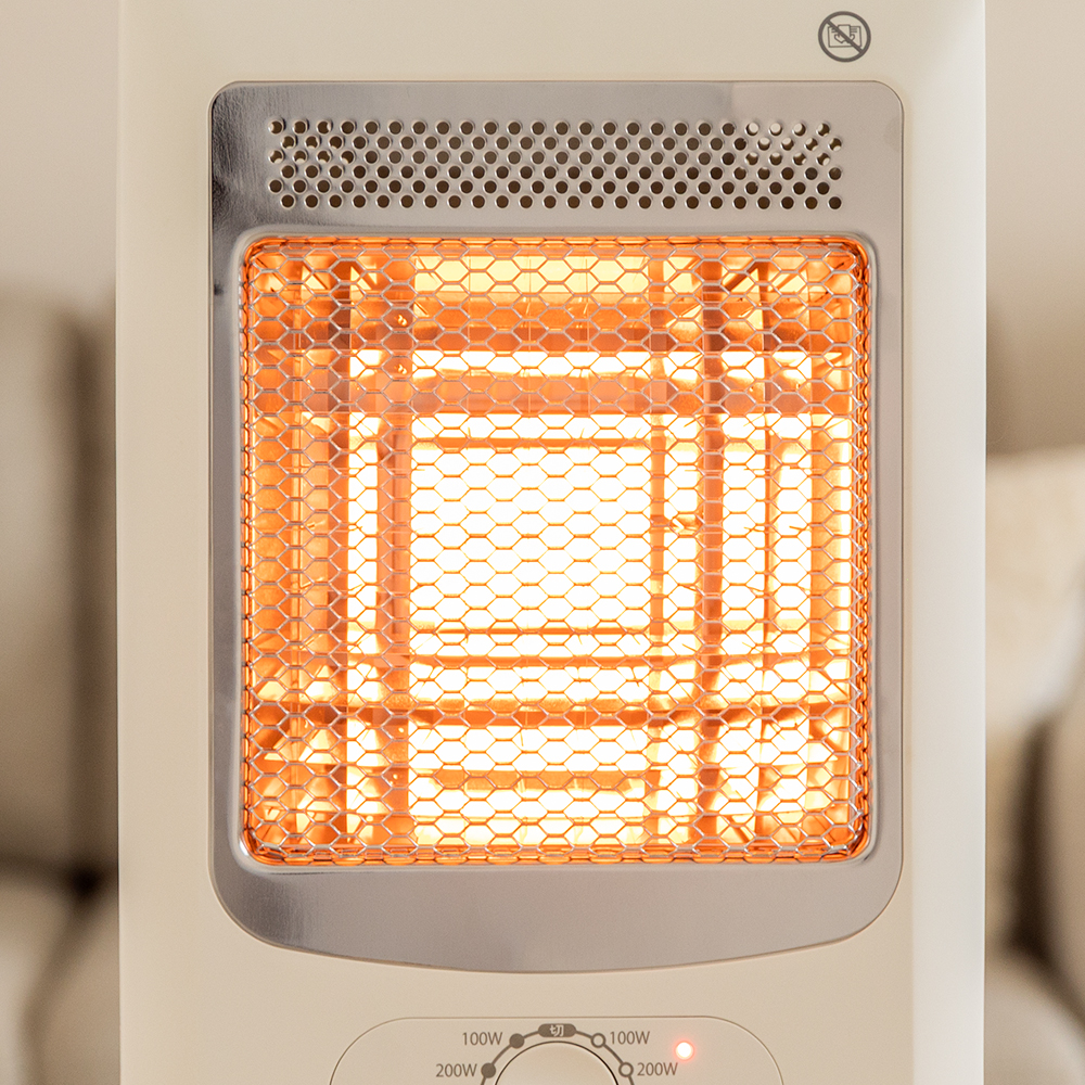 電気代約60%削減 リフレクトヒーター 省エネ 乾燥しない 静音 首振り