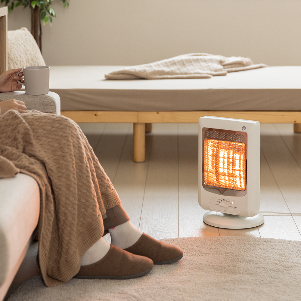 電気代約60%削減 リフレクトヒーター 省エネ 乾燥しない 静音 首振り