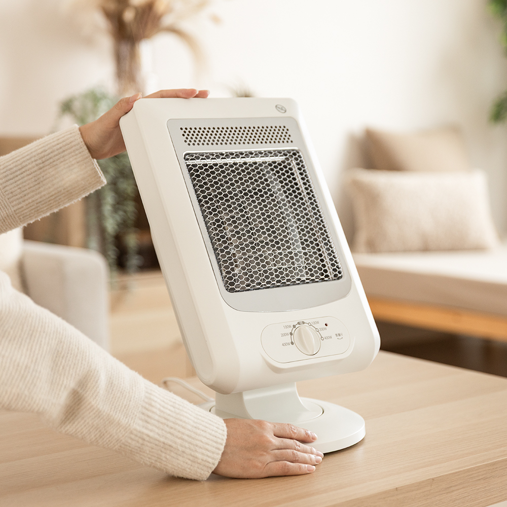 電気代約60%削減 リフレクトヒーター 省エネ 乾燥しない 静音 首振り