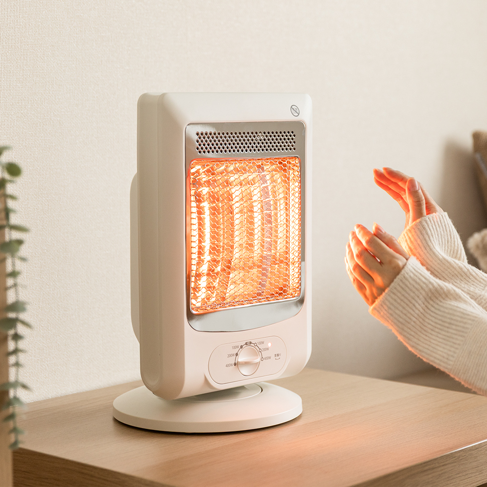 電気代約60%削減 リフレクトヒーター 省エネ 乾燥しない 静音 首振り