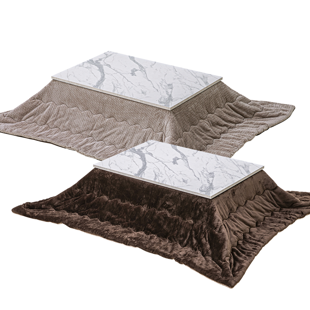 大理石調 こたつ布団セット 長方形 120×80cm 大理石柄 大理石風 こたつ