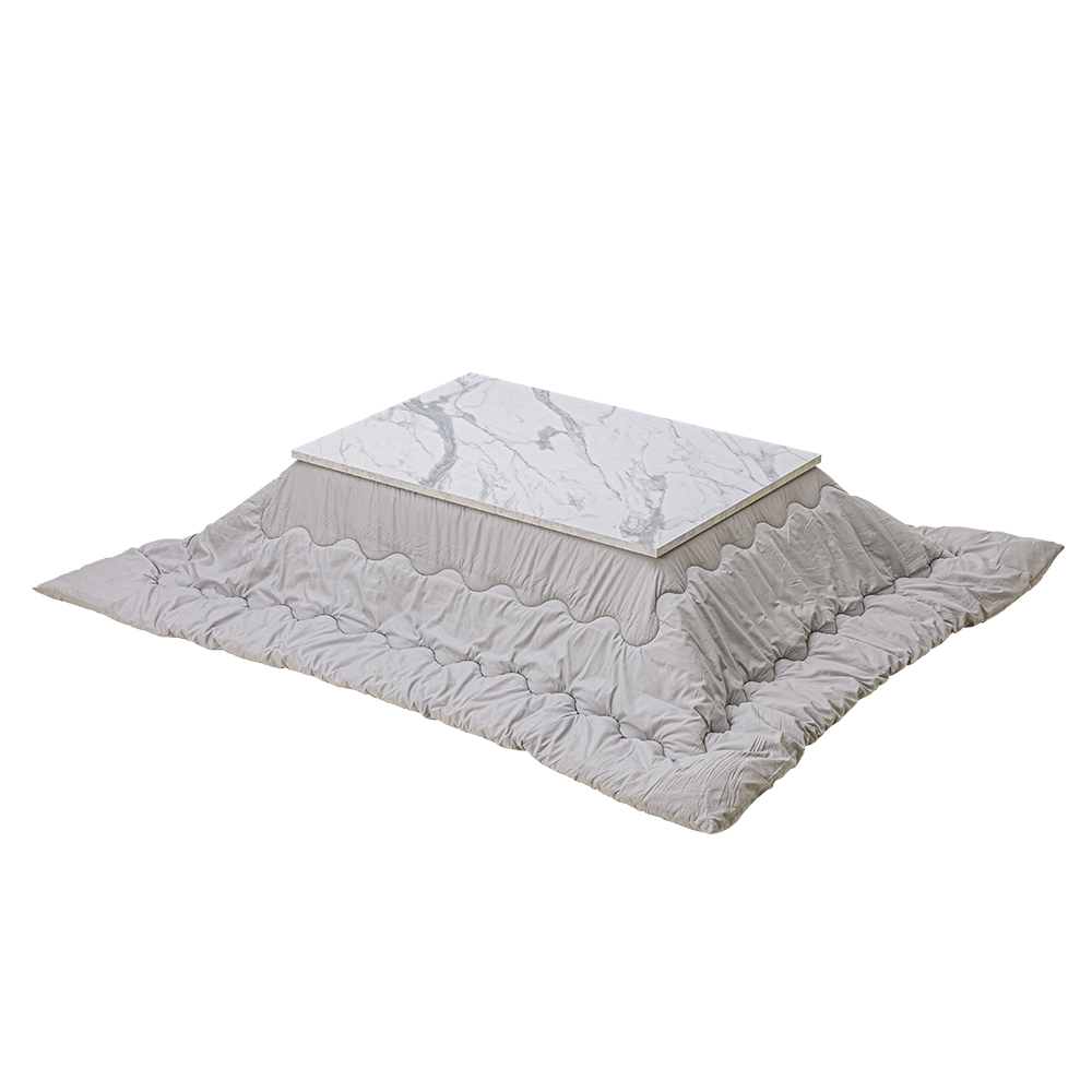 大理石調 こたつ布団セット 長方形 120×80cm 大理石柄 大理石風 こたつ
