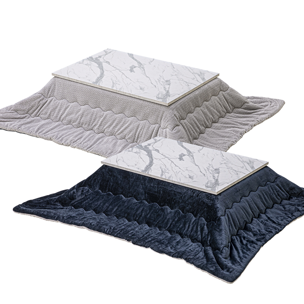 大理石調 こたつ布団セット 長方形 120×80cm 大理石柄 大理石風 こたつ