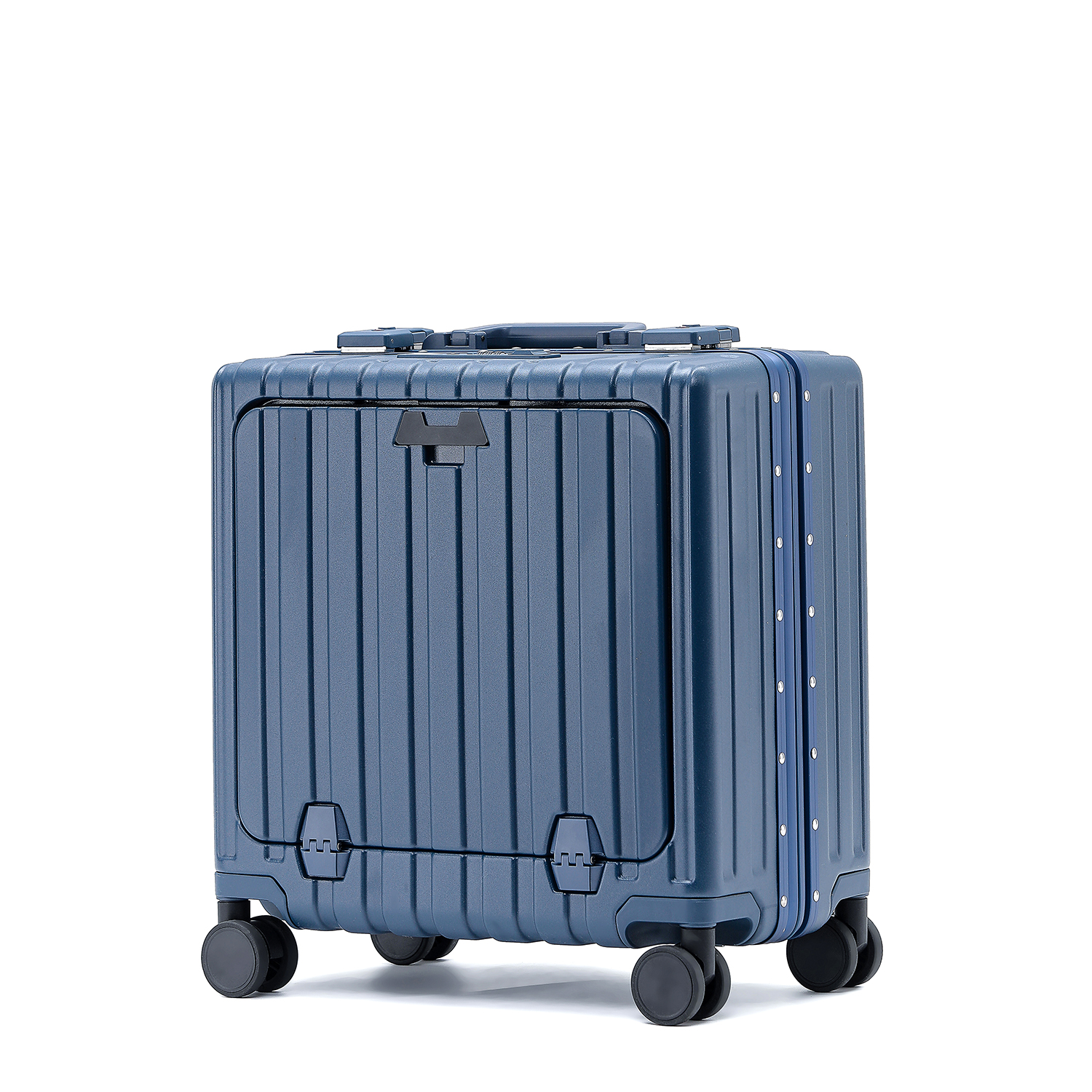 ♪新発売　スーツケース フロントオープン usbポート付き 充電機能 アルミフレーム キャリーケース カップホルダー付き 荷物フック 多機能 静音  TSAロック付