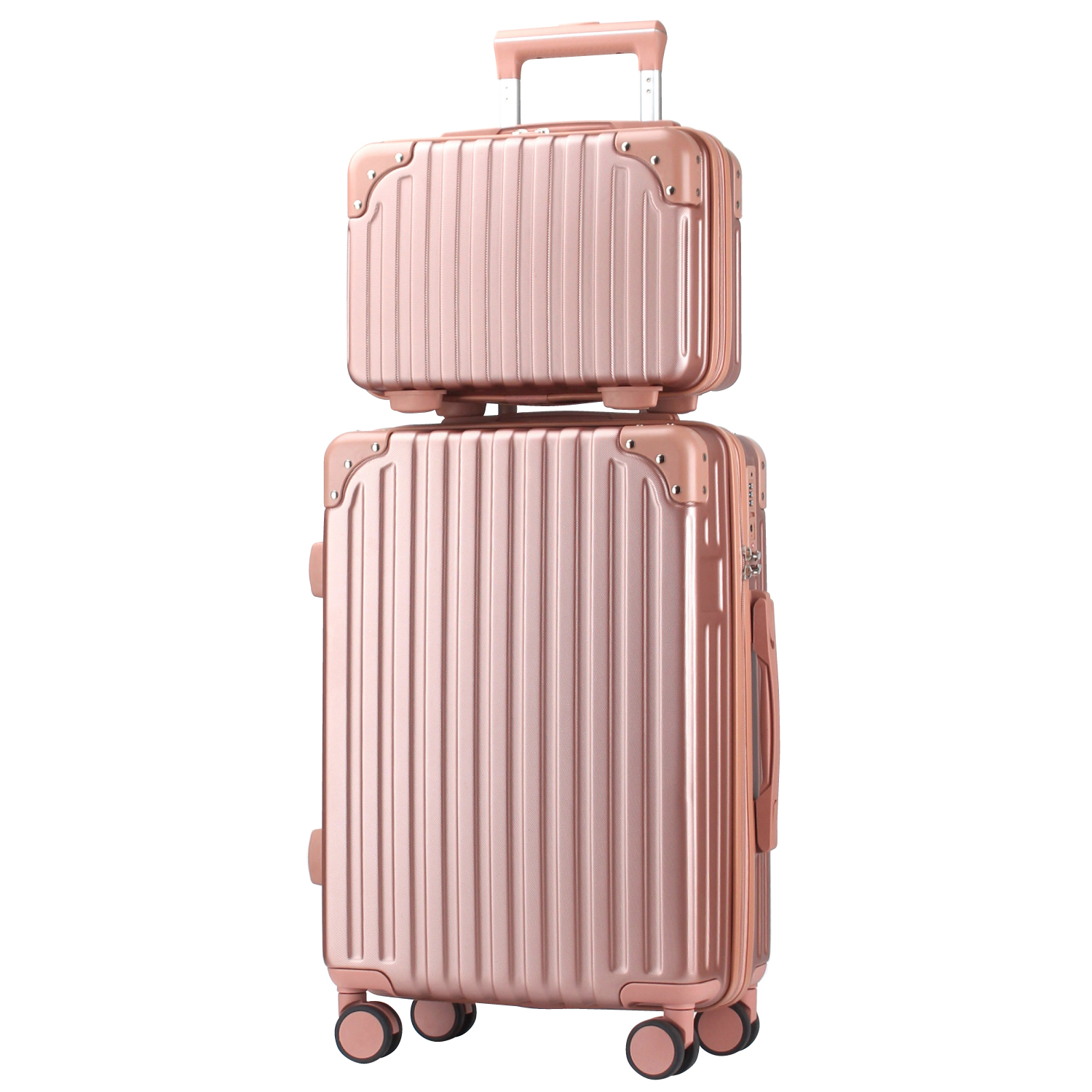 スーツケース Mサイズ キャリーケース キャリーバッグ mサイズ　RIOU 中型 親子セット TSAロック かわいい 軽量 3〜7泊用 66L 一年保証