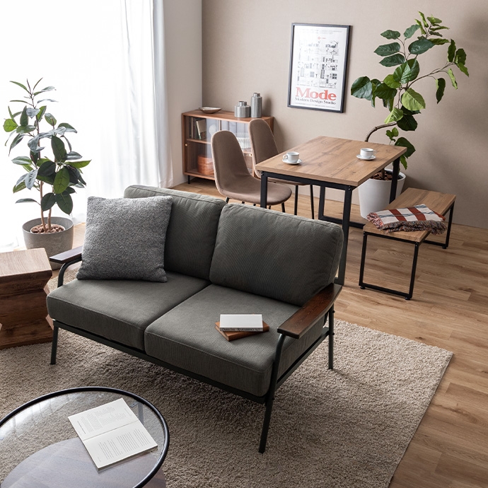 2人掛け ソファ 2P コーデュロイ Basquiat corduroy sofa : Lykke