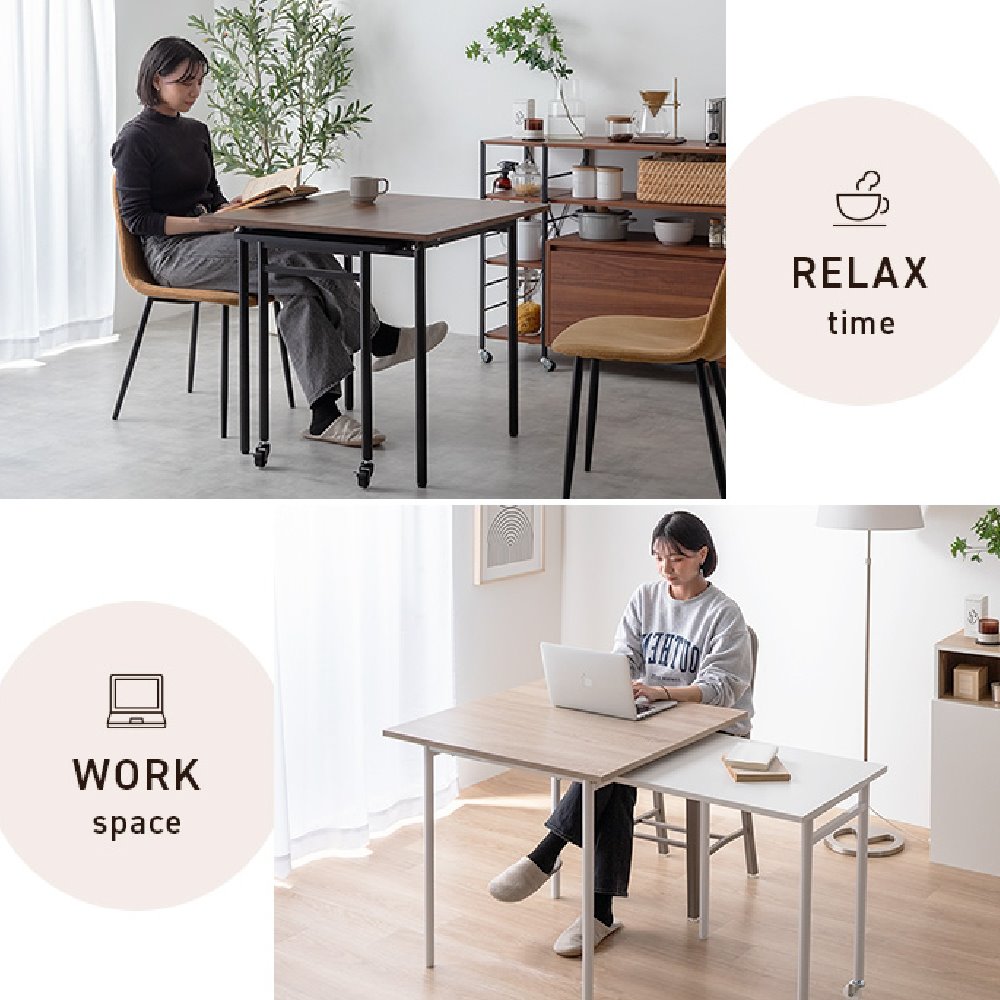 ダイニングテーブル 伸長式 伸縮 スライド 正方形 75cm 125cm 食卓 2人