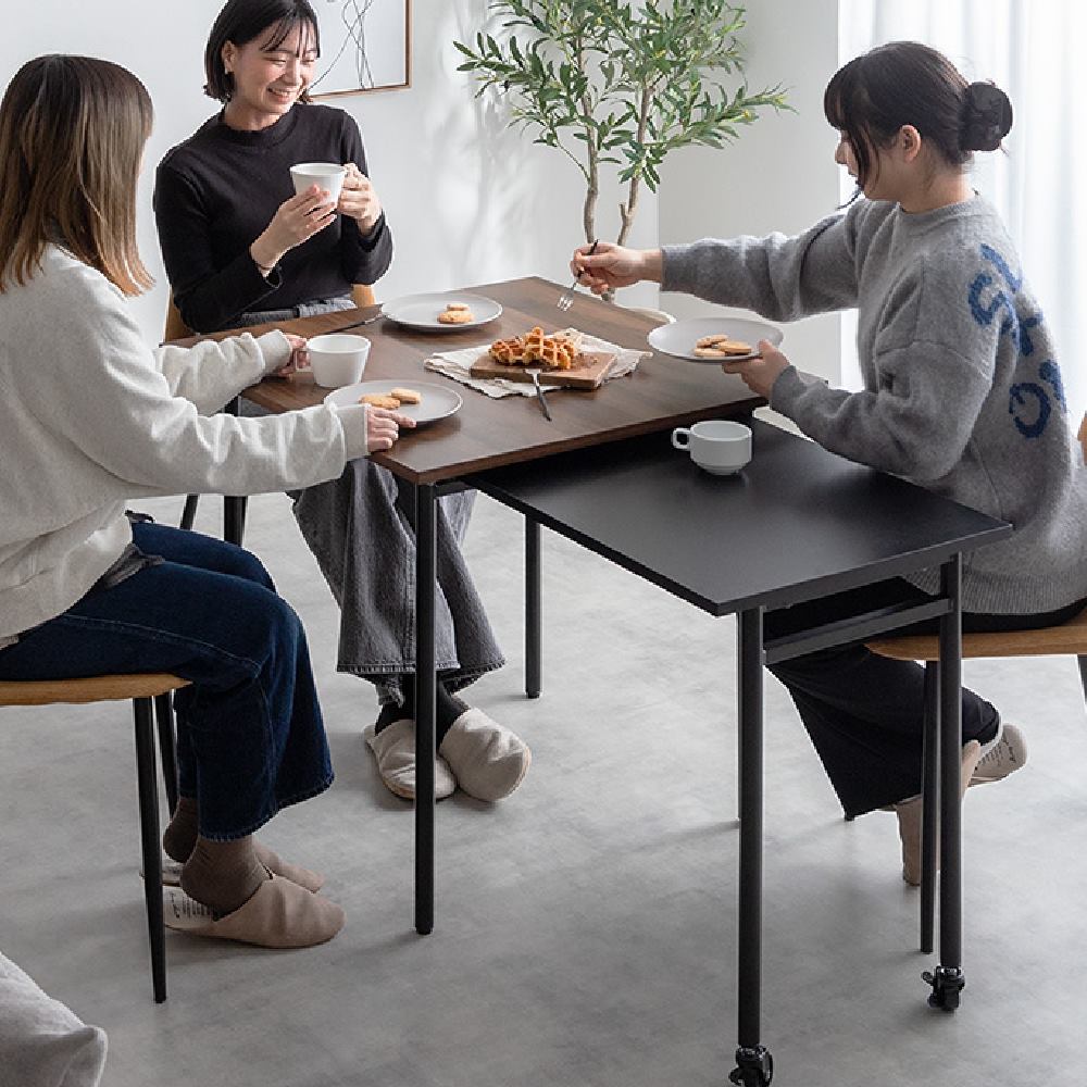 ダイニングテーブル 伸長式 伸縮 スライド 正方形 75cm 125cm 食卓 2人