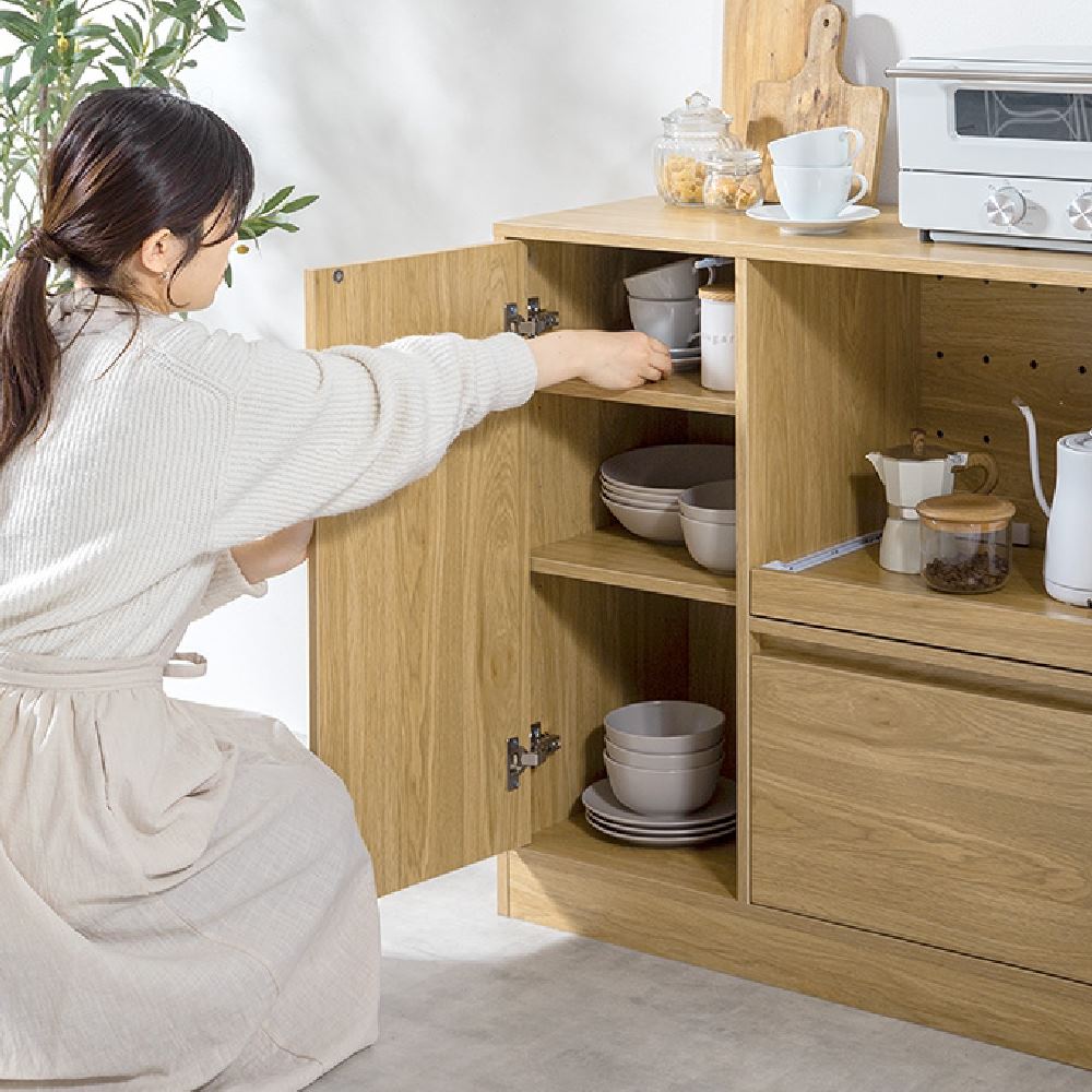 レンジ台 ラック 幅88cm キッチン収納 食器棚 カウンター カップボード