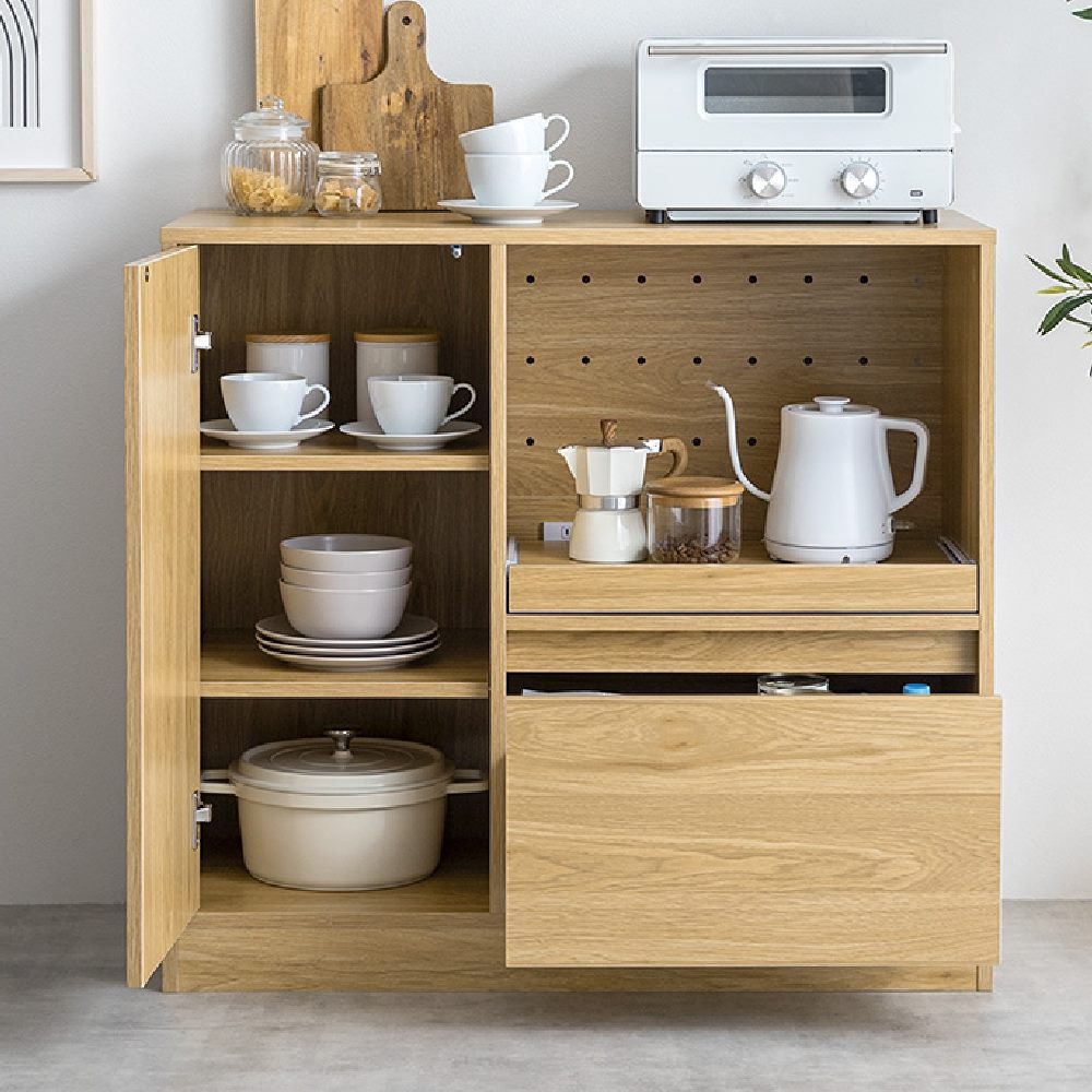 レンジ台 ラック 幅88cm キッチン収納 食器棚 カウンター カップボード