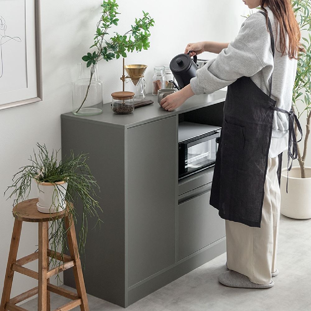 レンジ台 ラック 幅88cm キッチン収納 食器棚 カウンター カップボード