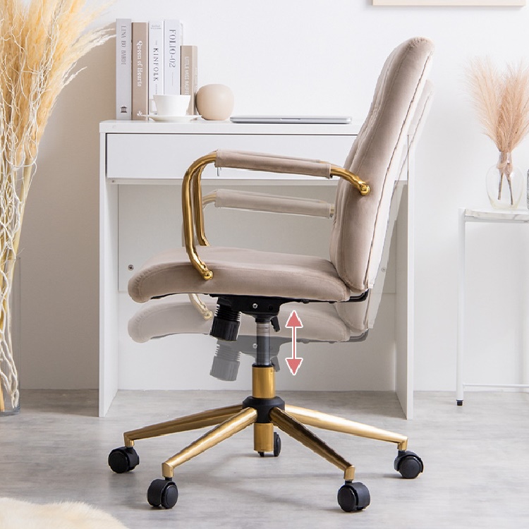 デスクチェア オフィスチェア ベロア ハイバック キャスター 北欧