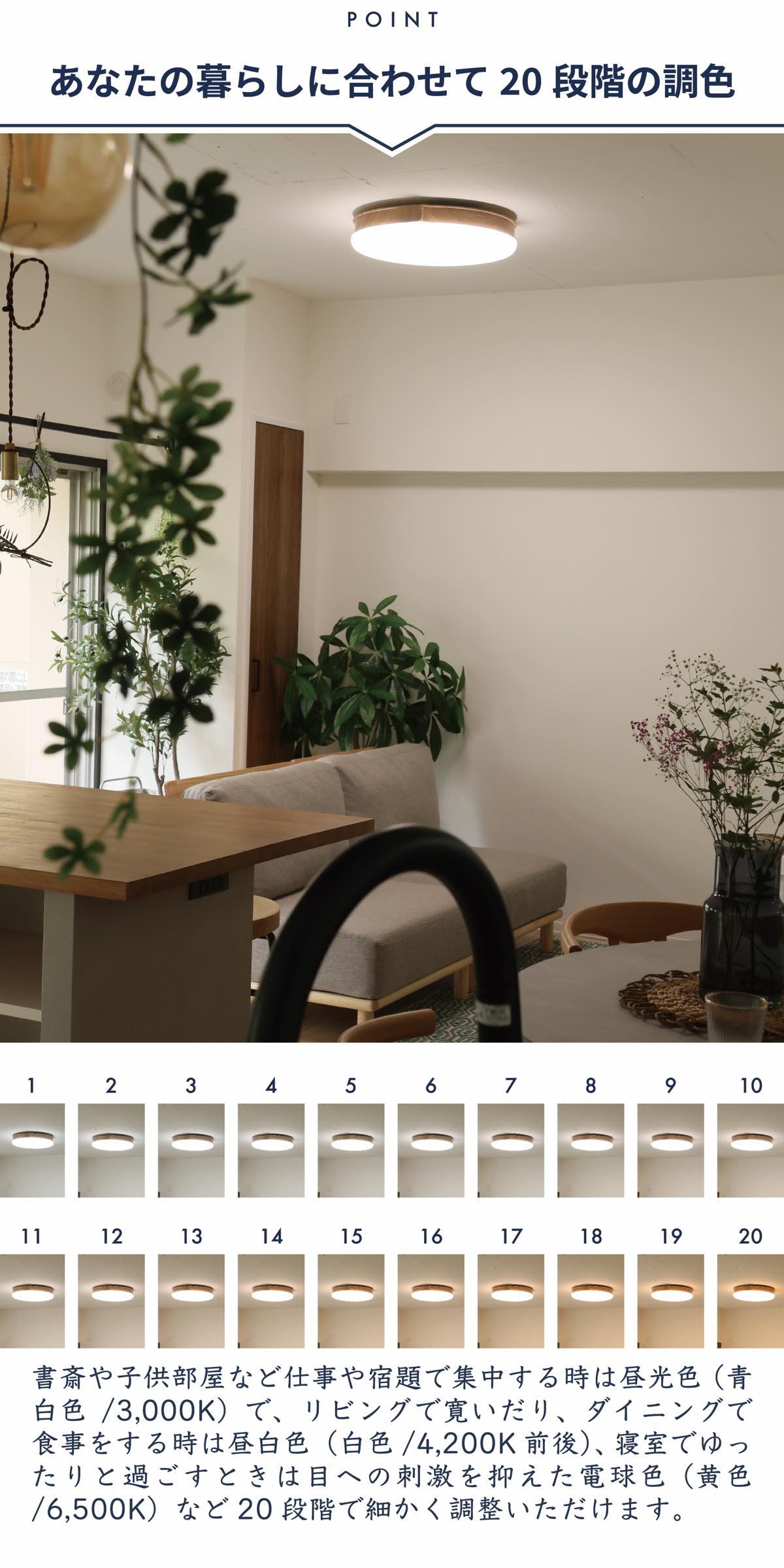 UZUKAZE シーリングライト ファン 3 FCE-570WH ホワイト 羽の無い 除菌 脱臭 matter対応 : Lykke Hygge ...