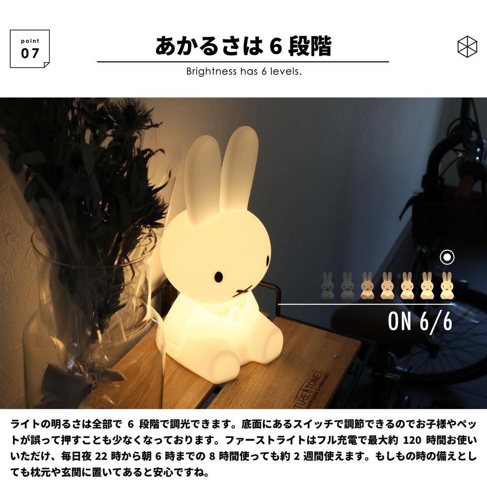 Miffy ミッフィー ファーストライト Lサイズ 授乳ライト ナイト