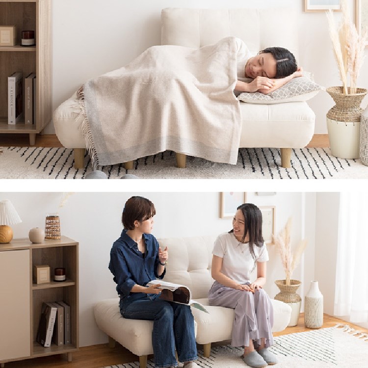 ☆オシャレソファ　オットマン付き ふわふわもっちり感が可愛いオットマン付き一人掛けソファ | TKSKSHOP