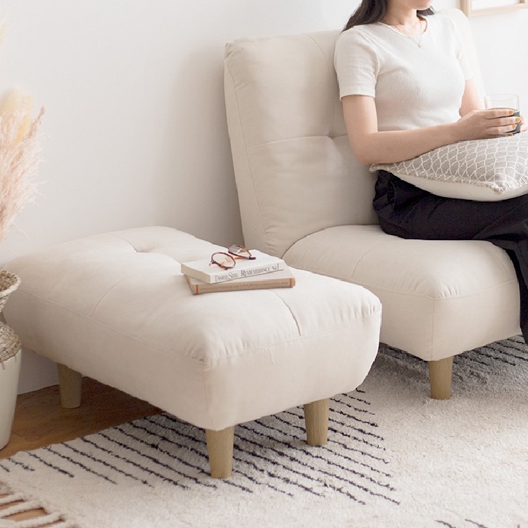 ソファ 一人掛け オットマン付き 1P もっちり ふわふわ おしゃれ