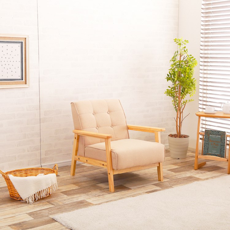 ソファ 一人掛け レザー 1P おしゃれ 木製 アーム付き ヴィンテージ