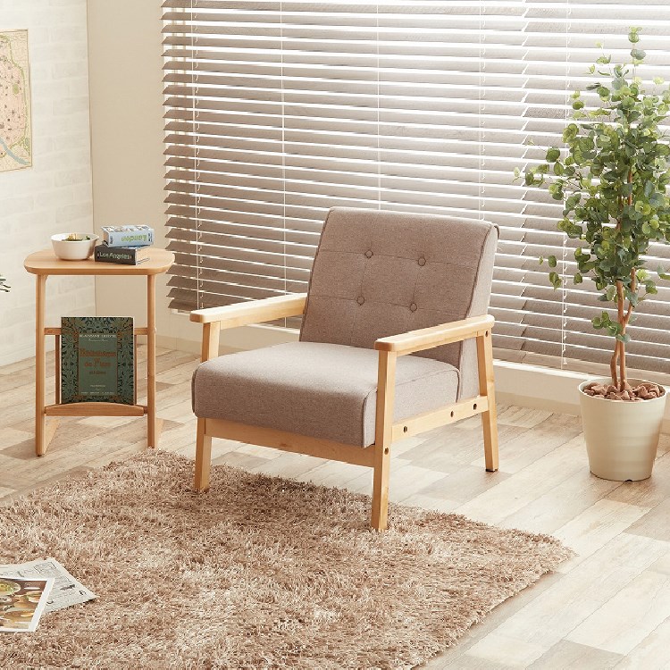 ソファ 一人掛け レザー 1P おしゃれ 木製 アーム付き ヴィンテージ