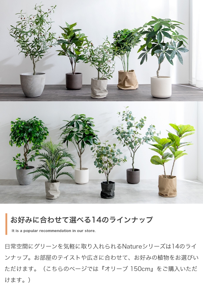 フェイクグリーン オリーブ 85cm 125cm 150cm 光触媒 観葉植物 造花 インテリア アレルギー対策 大型 消臭 防臭 抗菌 空気清浄_14