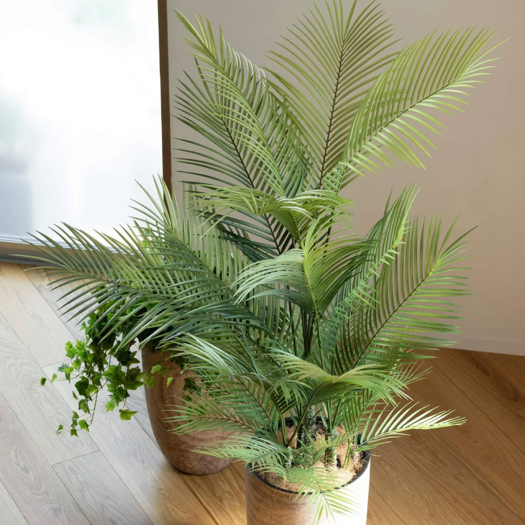 フェイクグリーン 大型 アレカヤシ ウッドプランター 高さ175cm おしゃれな観葉植物 リアル インテリア 店舗 事務所_6