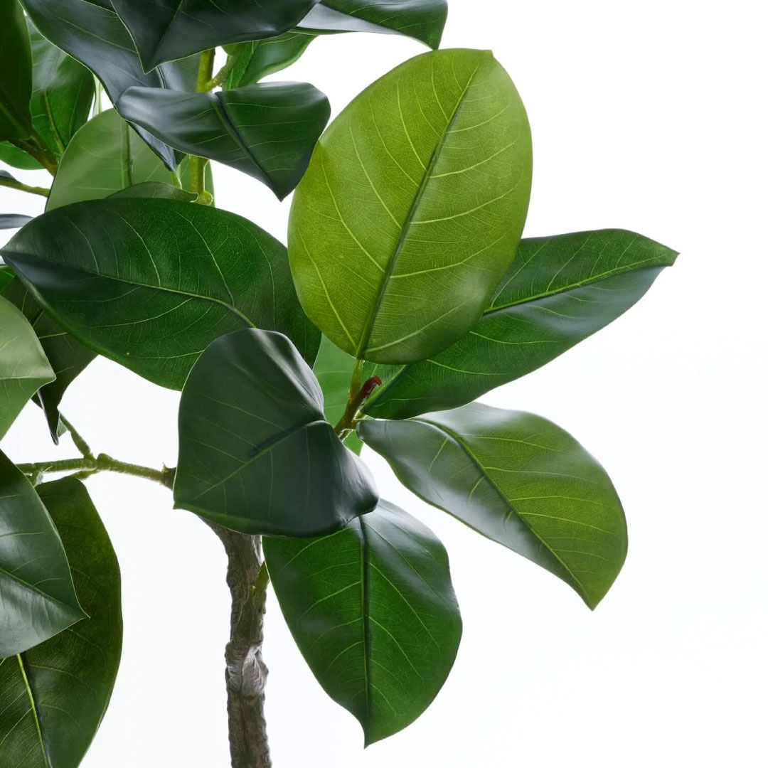 フェイクグリーン 大型 ゴムリーフ ウッドプランター 高さ180cm おしゃれな観葉植物 リアル インテリア 店舗 事務所_1