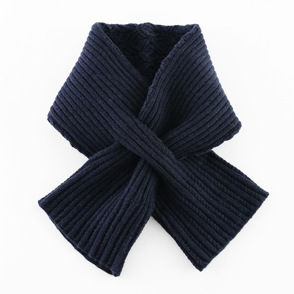 マフラー レディース ニット ショート 短め リバーシブル ミニマフラー