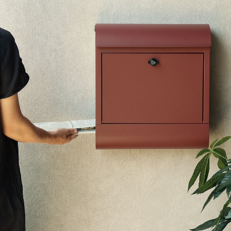 ポスト 壁掛け エリン 北欧 おしゃれ 新聞受け 鍵付き スリット窓