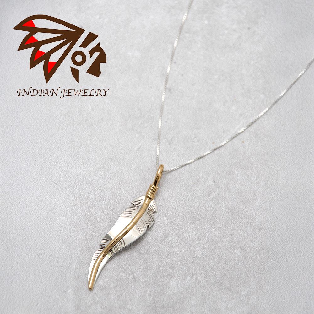 Indian Jewelry インディアンジュエリー Navajo Feather Necklace ANNE