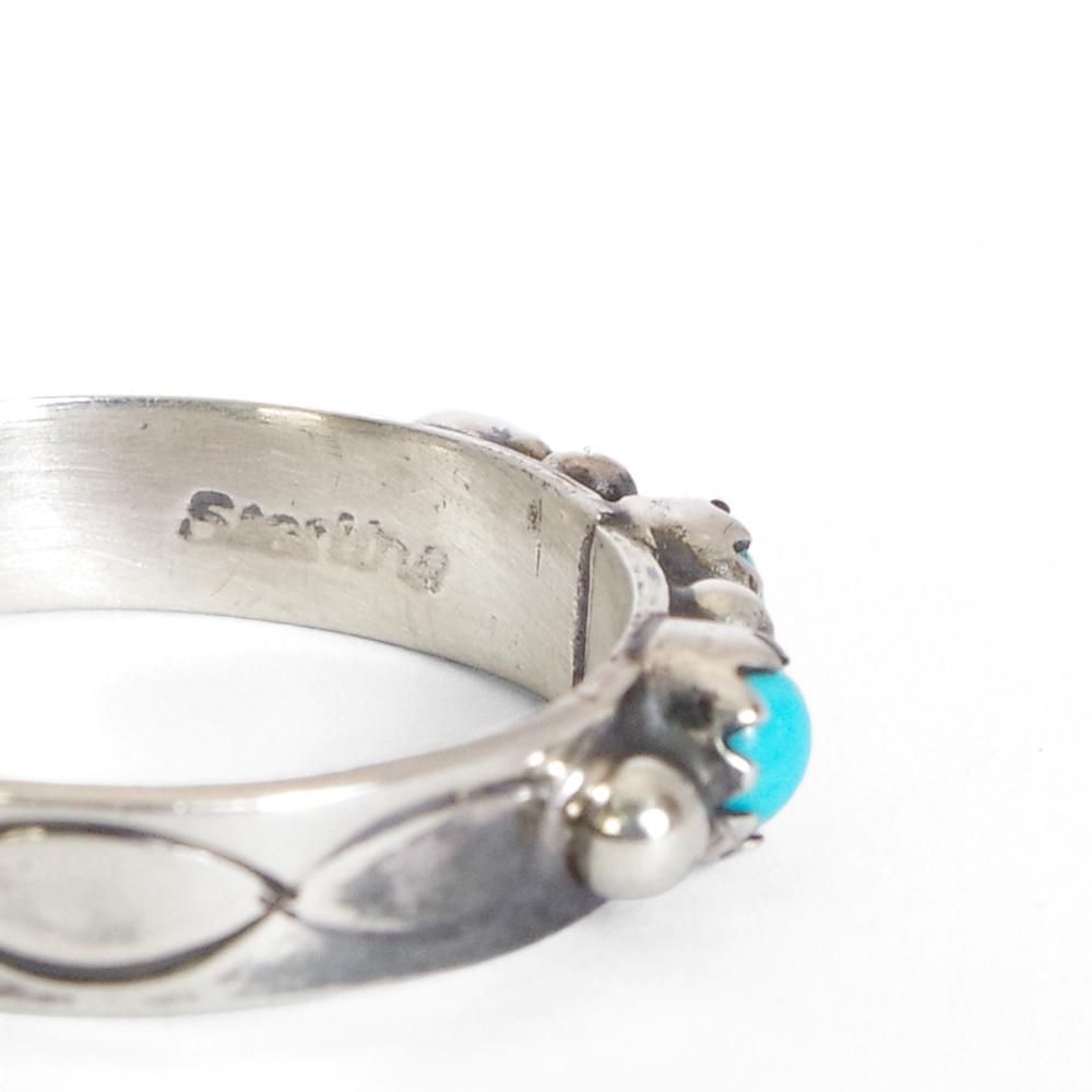 Indian Jewelry インディアンジュエリー Navajo 3-TURQUOISE RING