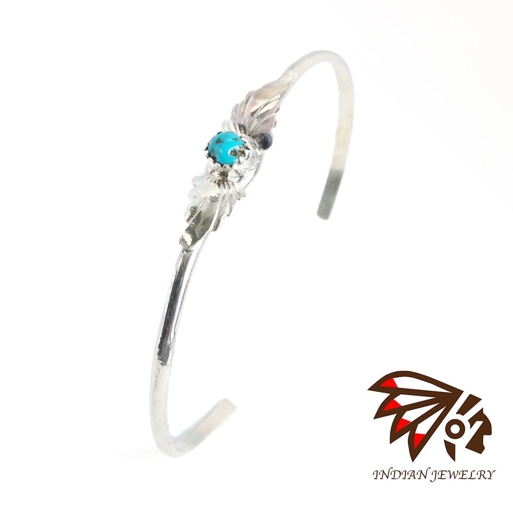 Indian jewelry フェザー ターコイズ バングル Indian Jewelry インディアンジュエリー Navajo Turquoise Feather