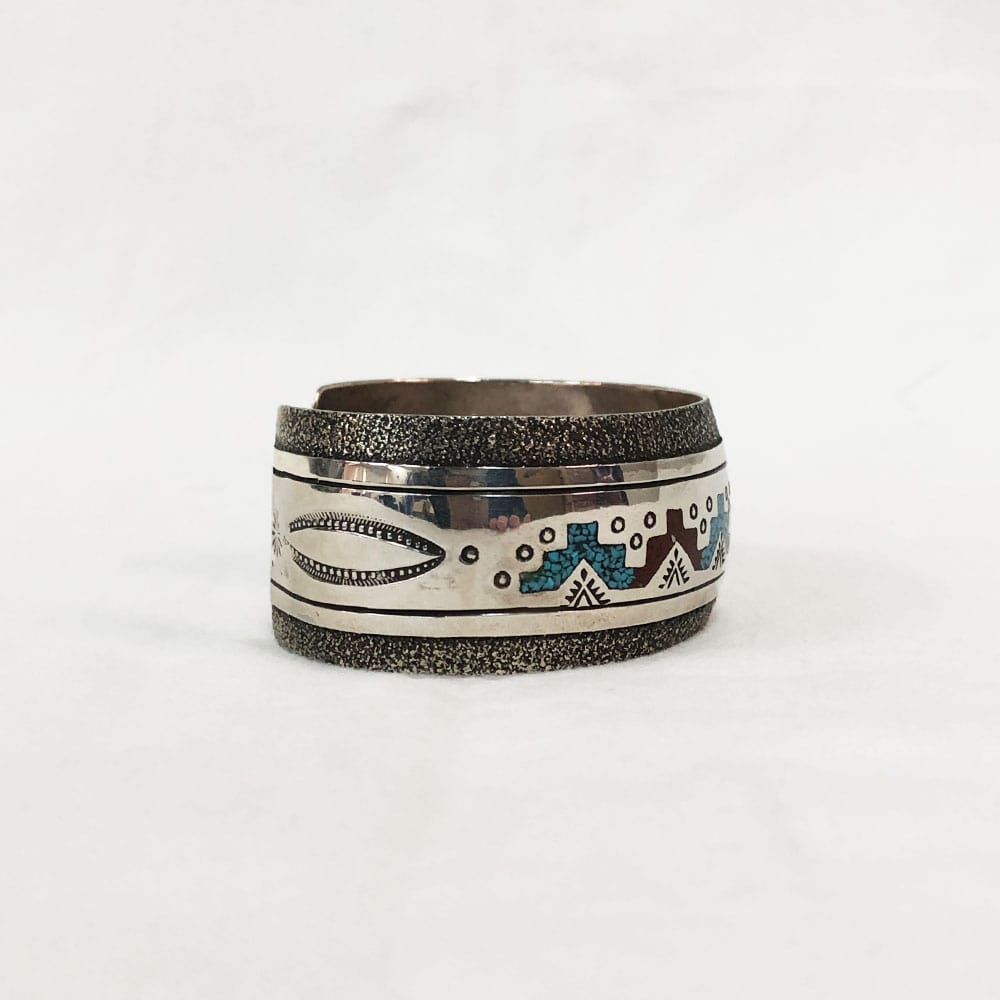 Navajo Tip Inlay Bnagle by RBJR ナバホ チップインレイ バングル RBJR作 INDIAN JEWELRY  (インディアンジュエリー)