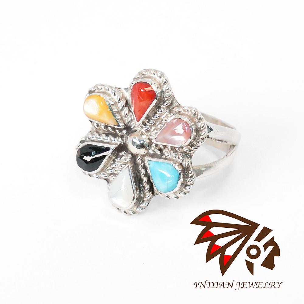 Indian Jewelry インディアンジュエリー Navajo 3-TURQUOISE RING