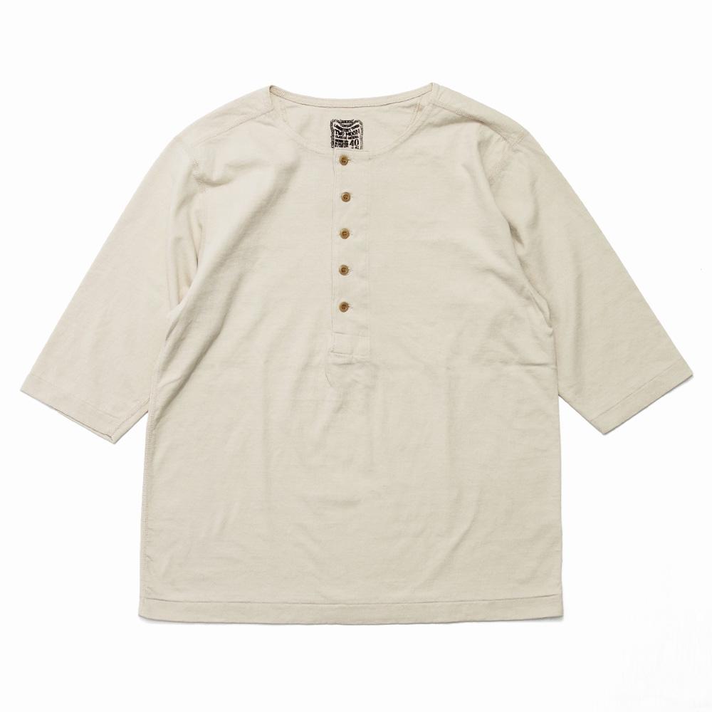 Two Moon（トゥームーン） 20277 Half sleeve henley neck Tee 5分袖