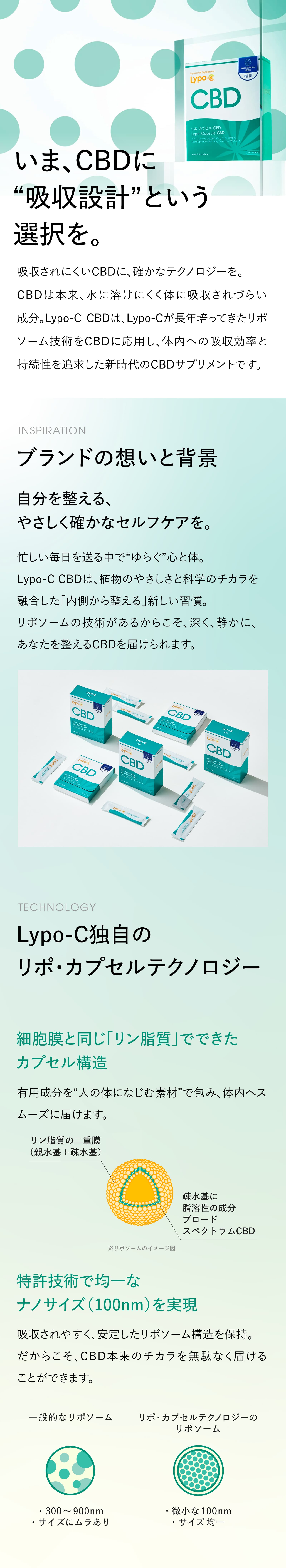 LypoーC CBD（カンナビジオール）サプリ ゼリータイプ リポソーム Lypo