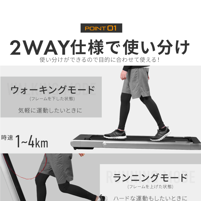 ルームランナー 電動 家庭用 静音 折りたたみ 薄型 スタイリッシュ