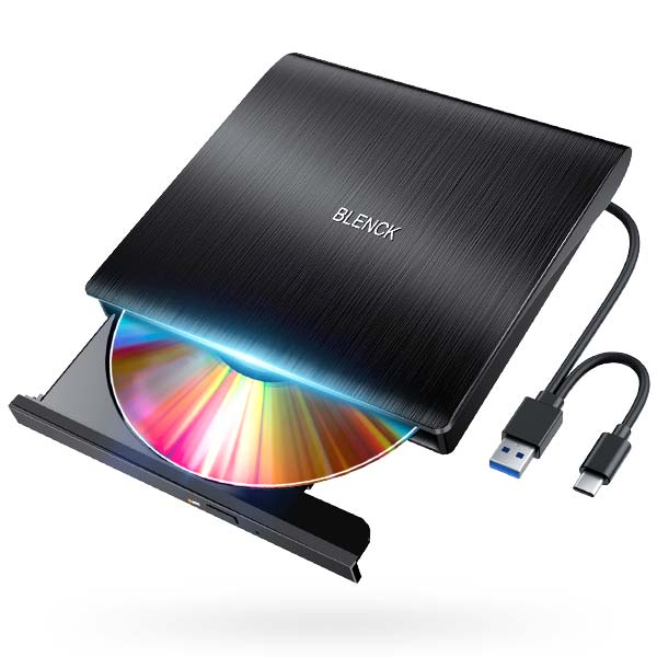 DVDドライブ 外付け USB3.0 ポータブルドライブ CD/DVDプレイヤー CD