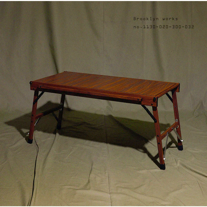 BROOKLYNWORKS ブルックリンワークス ウッド調 軽量 アルミ 折りたたみ