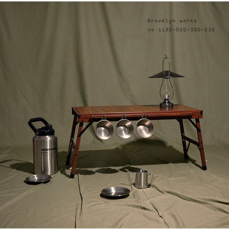 BROOKLYNWORKS ブルックリンワークス ウッド調 軽量 アルミ 折りたたみ