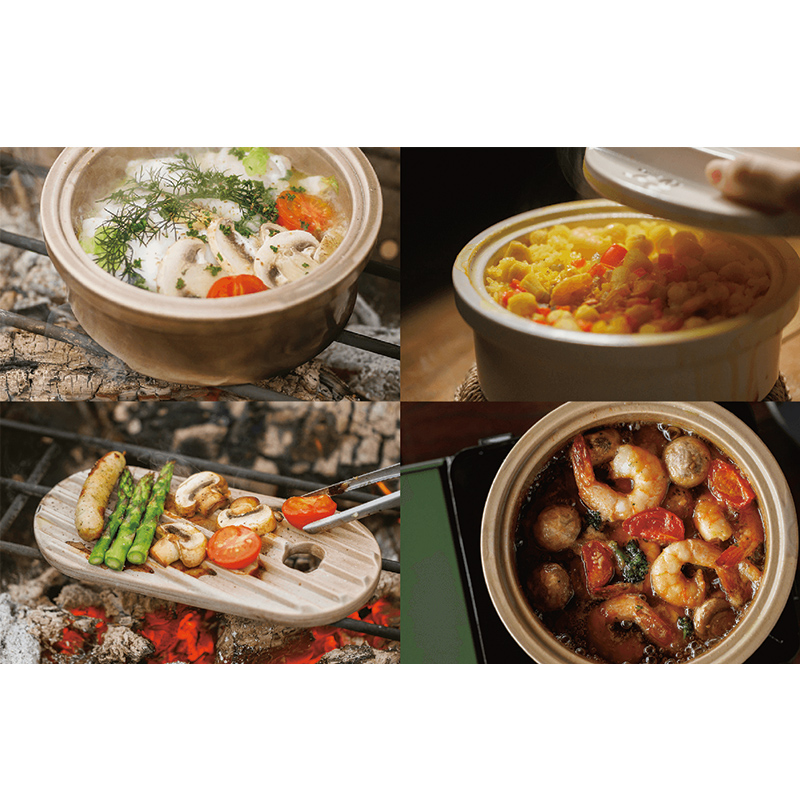 hime ハイム 美味しく焼ける陶器のスキレット DONABE SKILLET solo